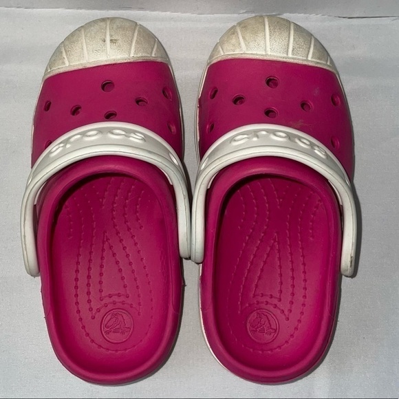 Crocs Kids Bump It Clogs Slip on Sandals Ribbed Cap Toe Perforated Water Shoes - Picture 4 of 6